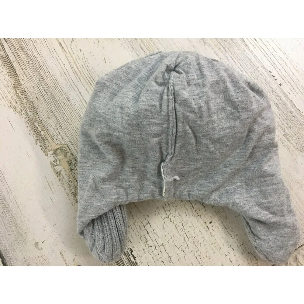 Gymboree Baby 6 to 12 M Knit Gray Bear Hat Beanie
